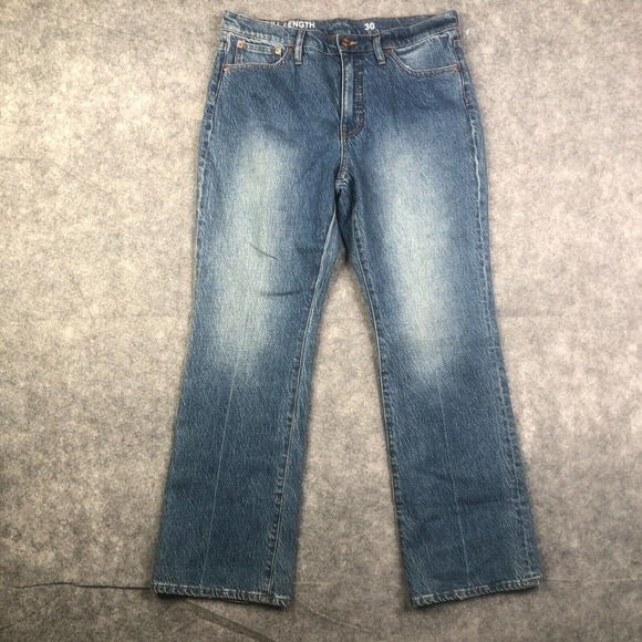 J.CREW Women's 30 Full Length Demi Boot Jeans High Rise Denim #BF659 Classic - Picture 1 of 14
